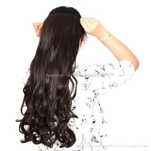 2016 new design no shed different synthetic hair weaves on clips mix color #2 #33